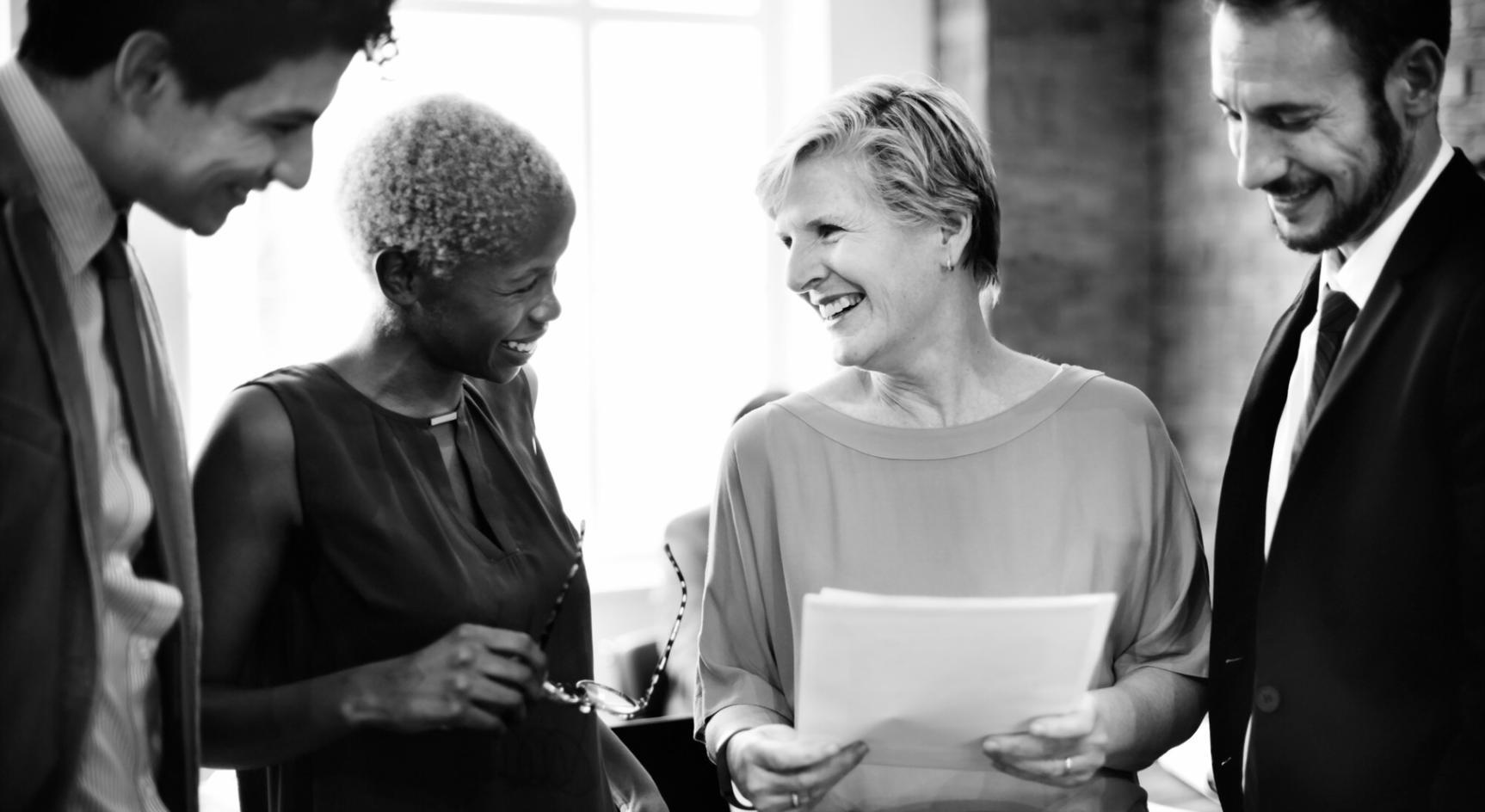 Workshop venue interior showing collaborative workspace setup